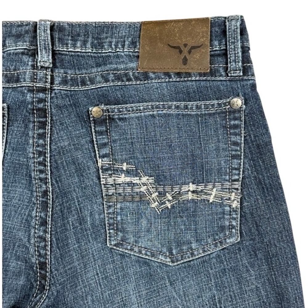 Wrangler 20X Style 42 Vintage Bootcut Jeans Dark Wash Slim Fit Denim Mens 32x36